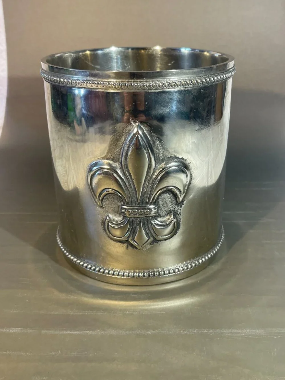 Fleur de Lis Champagne Wine Chiller Bucket Metal (1477) - Picture 1 of 2